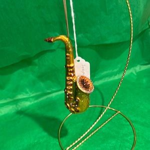 Handmade pinnacle peak saxophone ornament NWOT